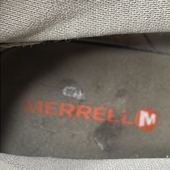 Merrell Womens Wedgetarian Lexi Taupe Grey Leather Hiking Style Boots, size 10.5 - Picture 11 of 12